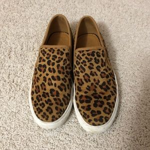 Leopard slip ons